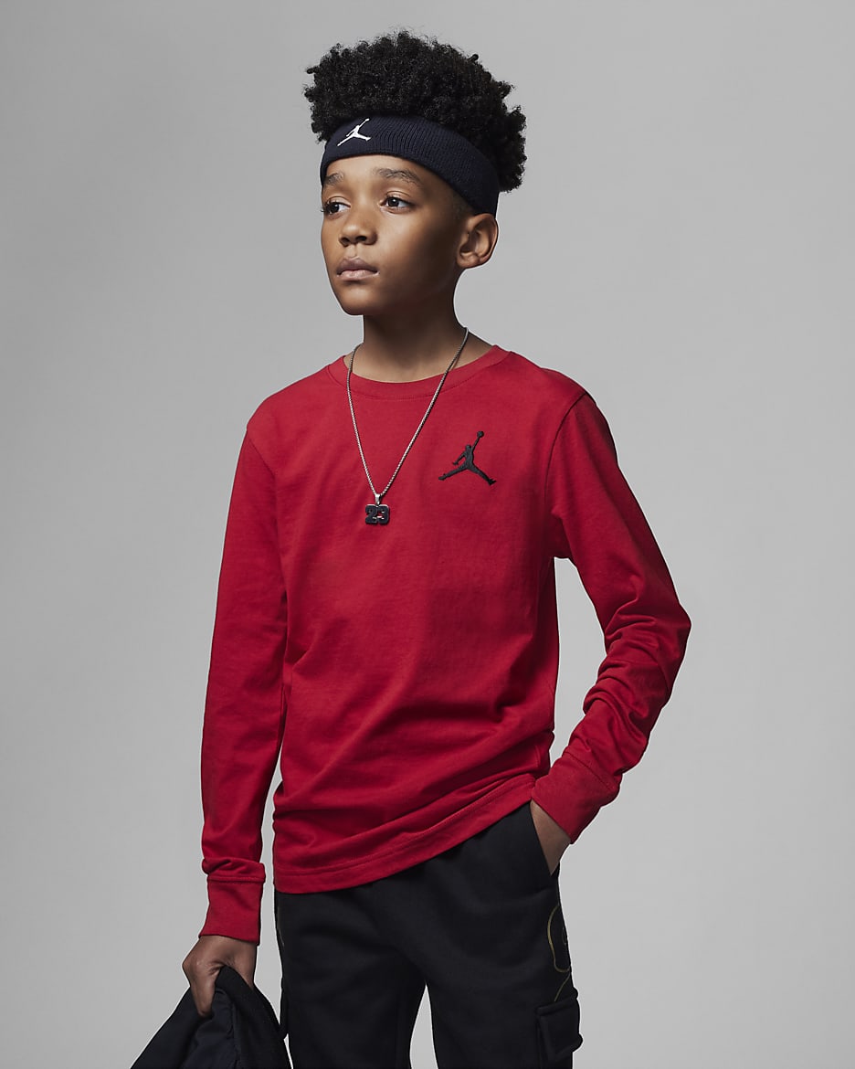 Jordan Big Kids Boys Long Sleeve T Shirt. Nike